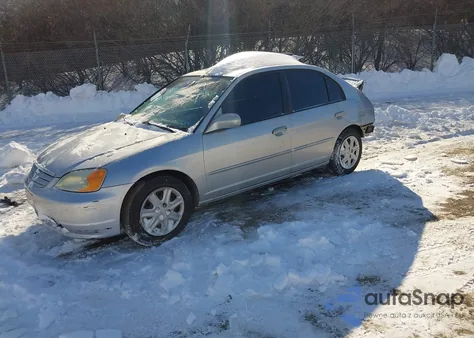 2003 Honda Civic Ex z USA, uszkodzony, nr VIN 2HGES26763H507907